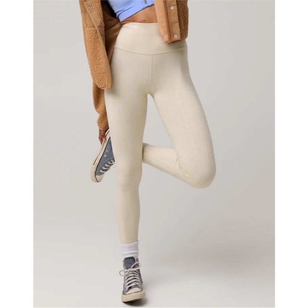 aerie offline cake batter foil houndstooth leggings